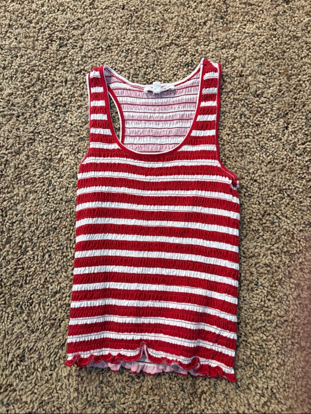 Cloud Chaser Red and White Striped Tank